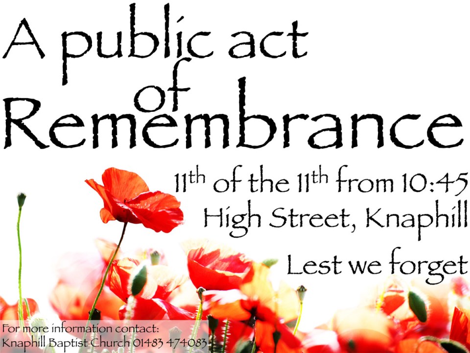 Armistice service